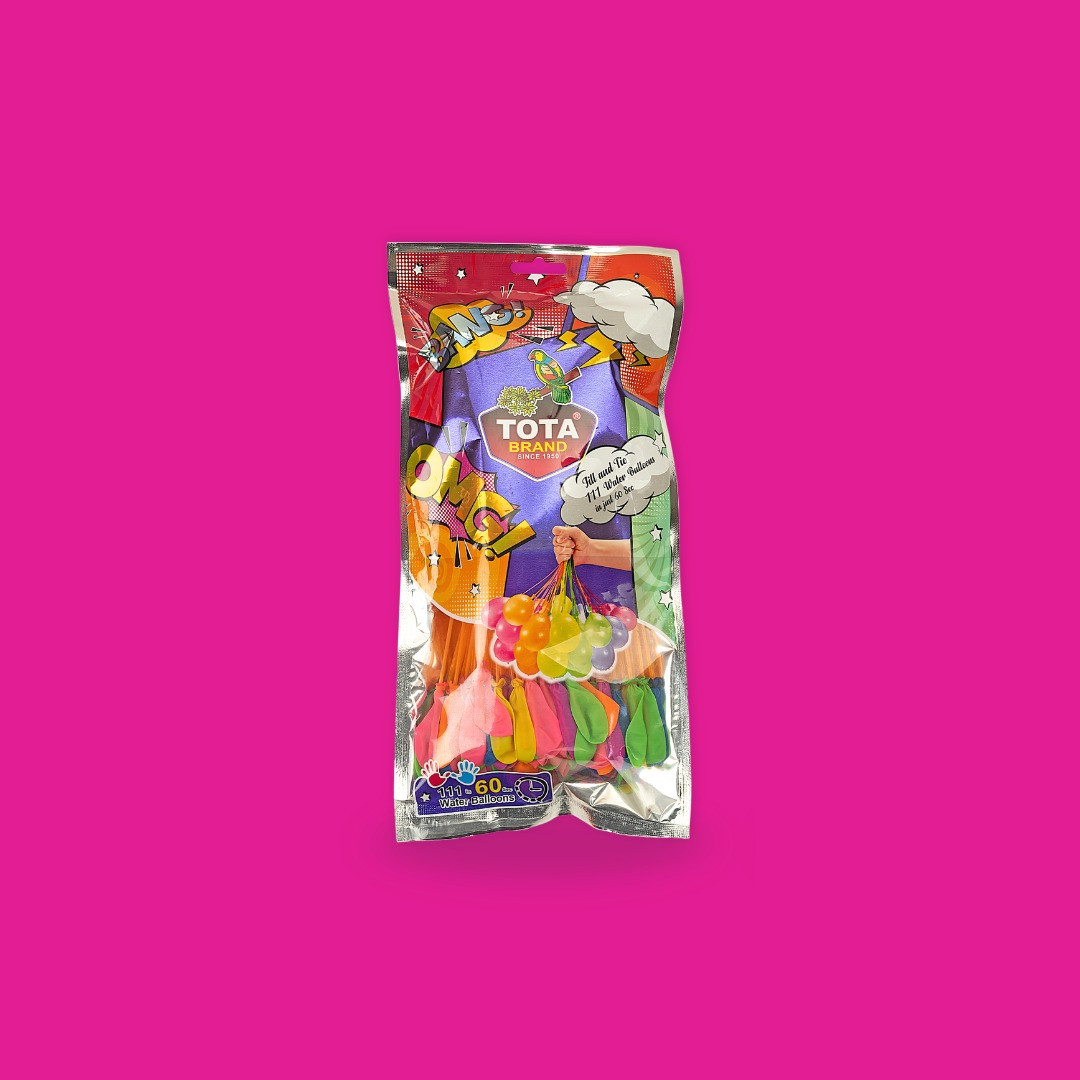 TOTA Water Balloon – 111 Pack | Quick-Fill Water Balloons for Holi & Outdoor Fun