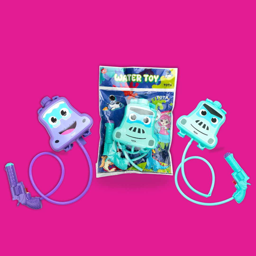 TOTA Car Backpack Pichkari | 750ml Water Tank | Pump Pressure Holi Water Gun for Kids
