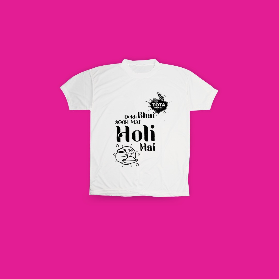TOTA Colourful Magic Holi T-Shirt | Regular Fit Holi T-Shirt for Men & Women