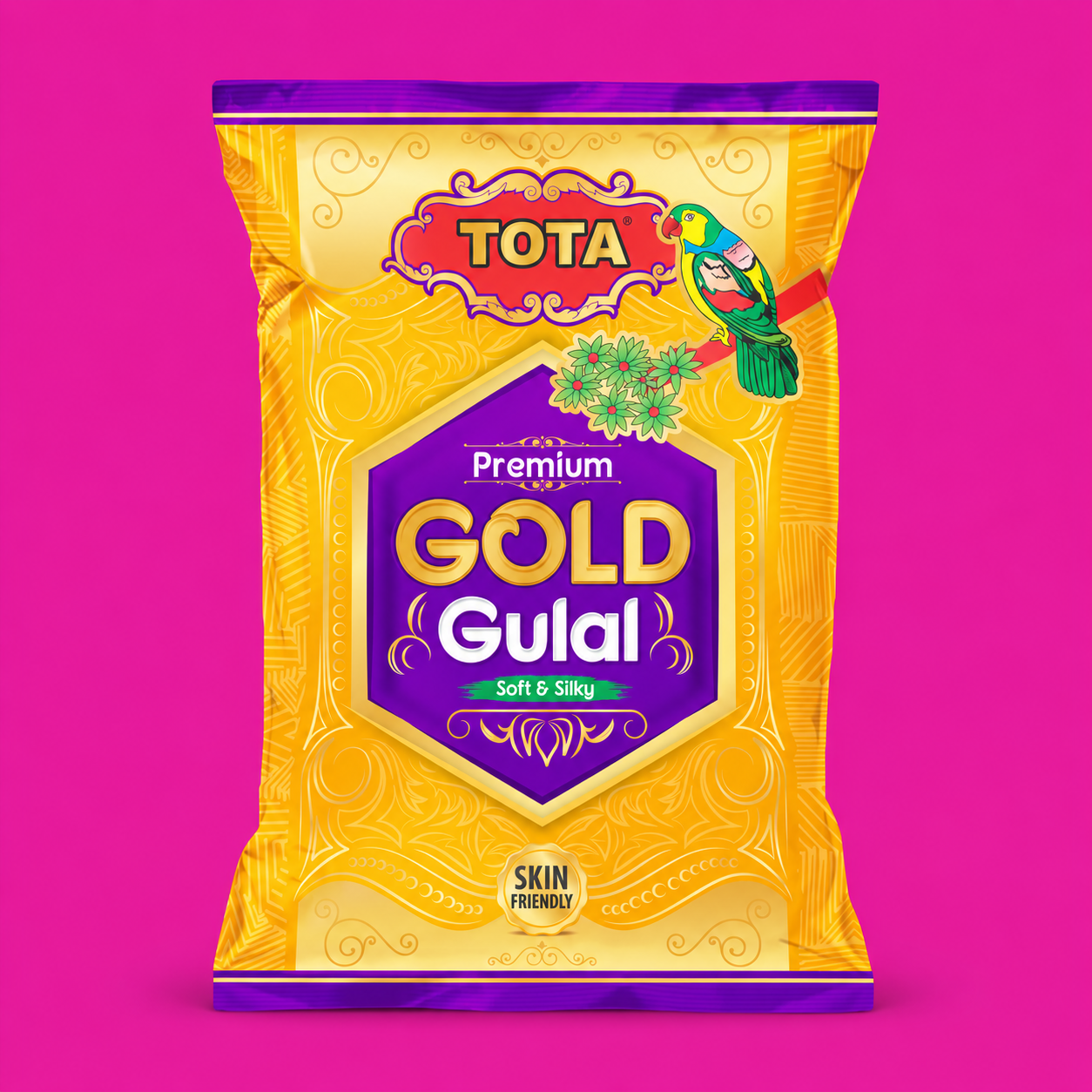 TOTA Gold Gulal – 80g | Natural & Herbal Organic Holi Colour Powder