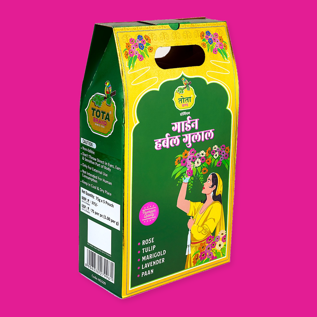 TOTA Garden Natural Flower Holi Colours Gift Pack | 75g × 5 Pack