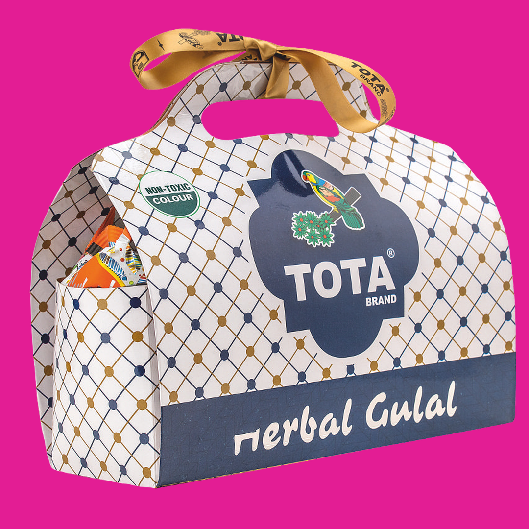 TOTA Herbal Gulal Carry Bag | NBRI Certified Natural Holi Colours | 75g × 5 Pack
