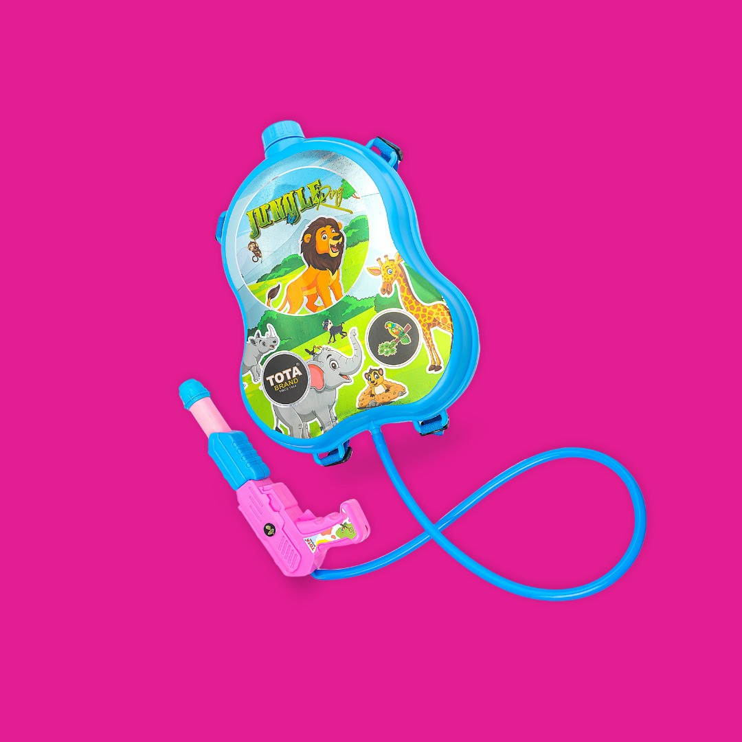 TOTA Boss Water Tank Pichkari | 2L Backpack Water Gun | 10m High-Pressure Holi Pichkari for Kids