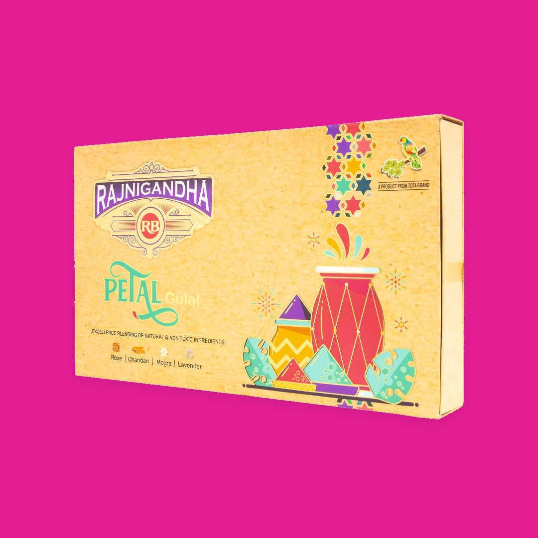 TOTA Rajnigandha Petal Gulal | NBRI Certified Natural Herbal Holi Colours | 75g × 5 Pack