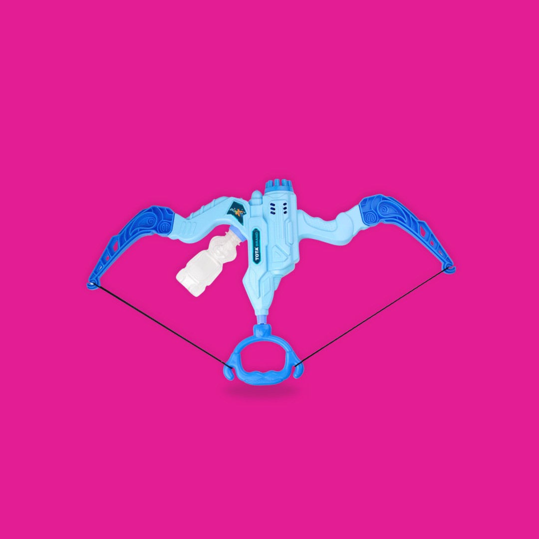 TOTA 2-in-1 XBow Water Pichkari & Bubble Gun | High-Pressure Holi Water Gun with 4 Colours