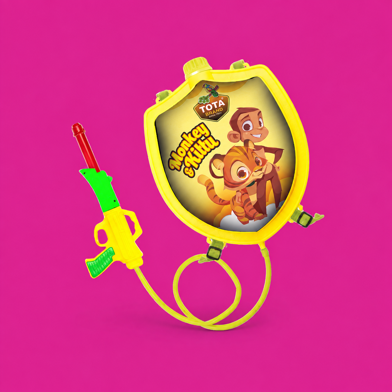 TOTA 3L Backpack Tank Pichkari | High-Pressure Water Gun | 10m Range for Holi