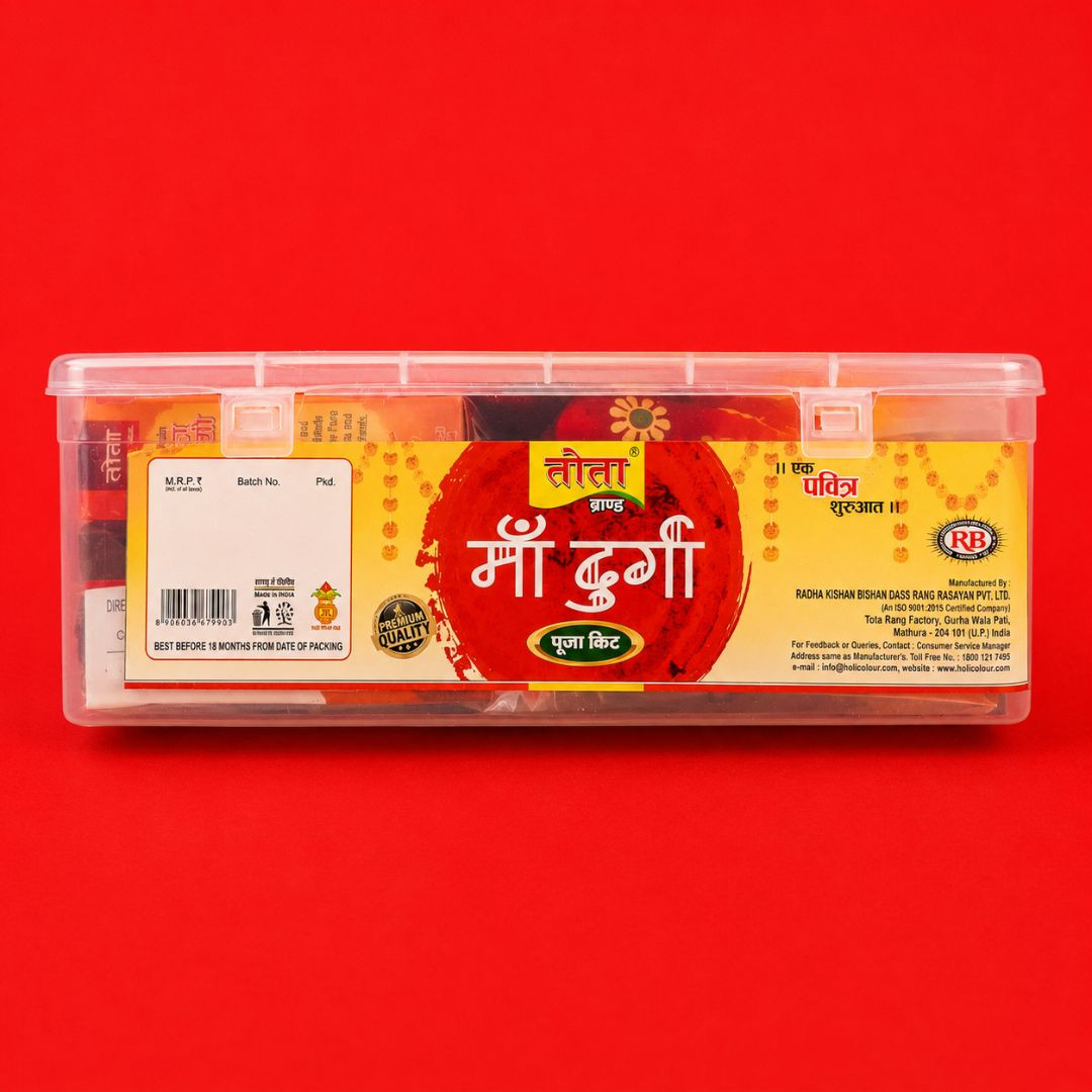 TOTA Maa Durga Puja Kit – 35 Essential Puja Items with Aarti Book