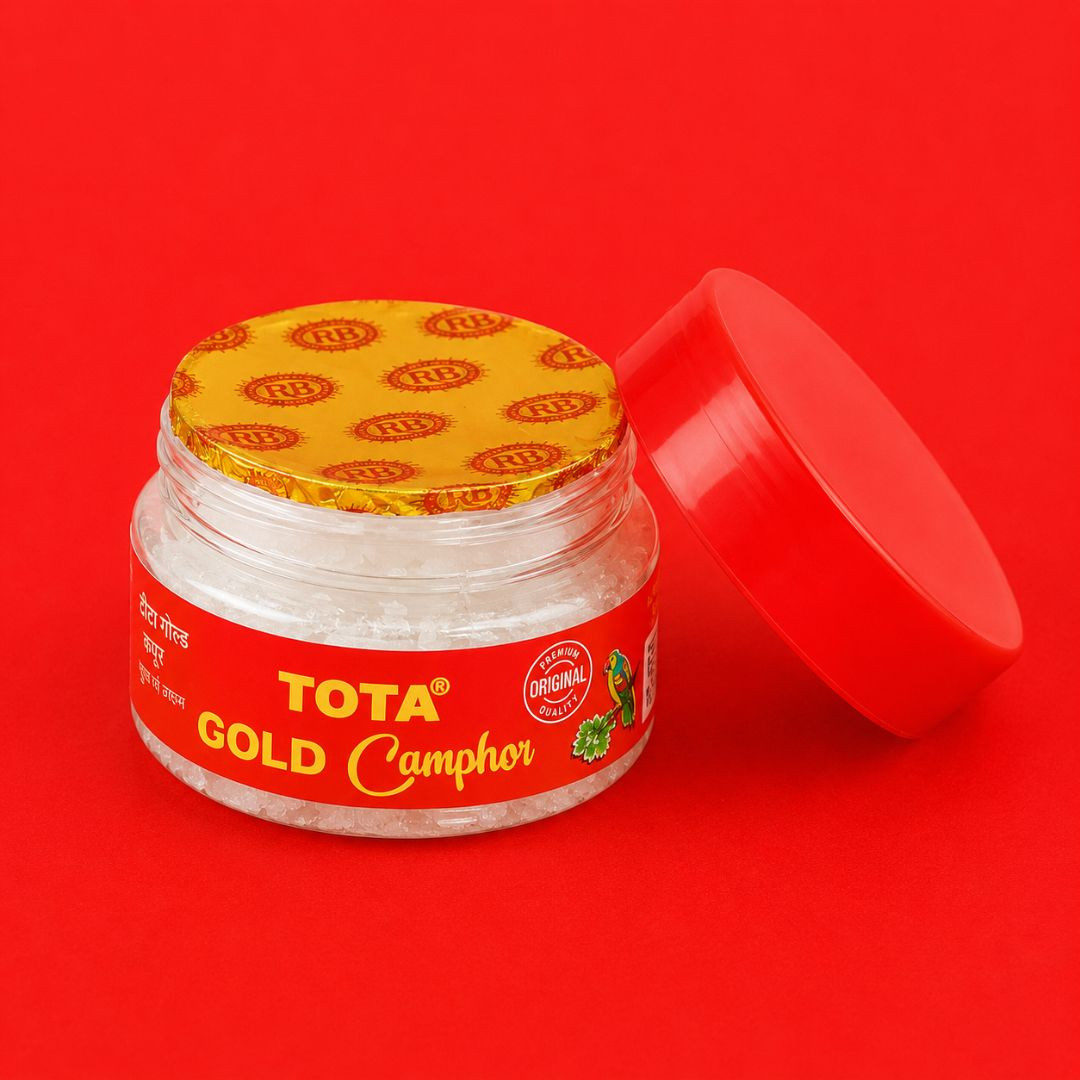 TOTA Gold Camphor Premium – Sacred Camphor for Pooja, Havan &amp; Spiritual Rituals