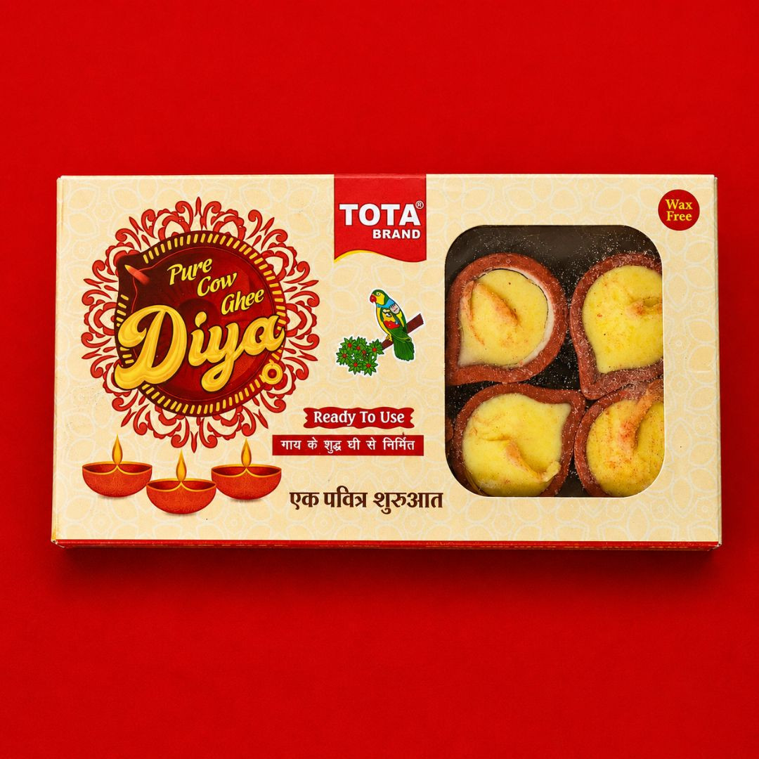 TOTA Pure Ghee Diya for Pooja – Handmade Mitti Diya (10 Pcs)