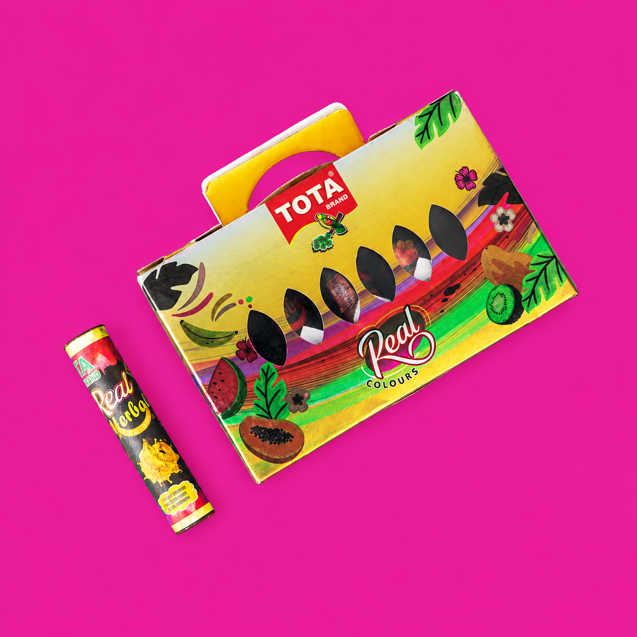 TOTA Rooh Rang Real Herbal Holi Colour – Orange | 10g × 10 Packs | Natural & Non-Toxic Gulal