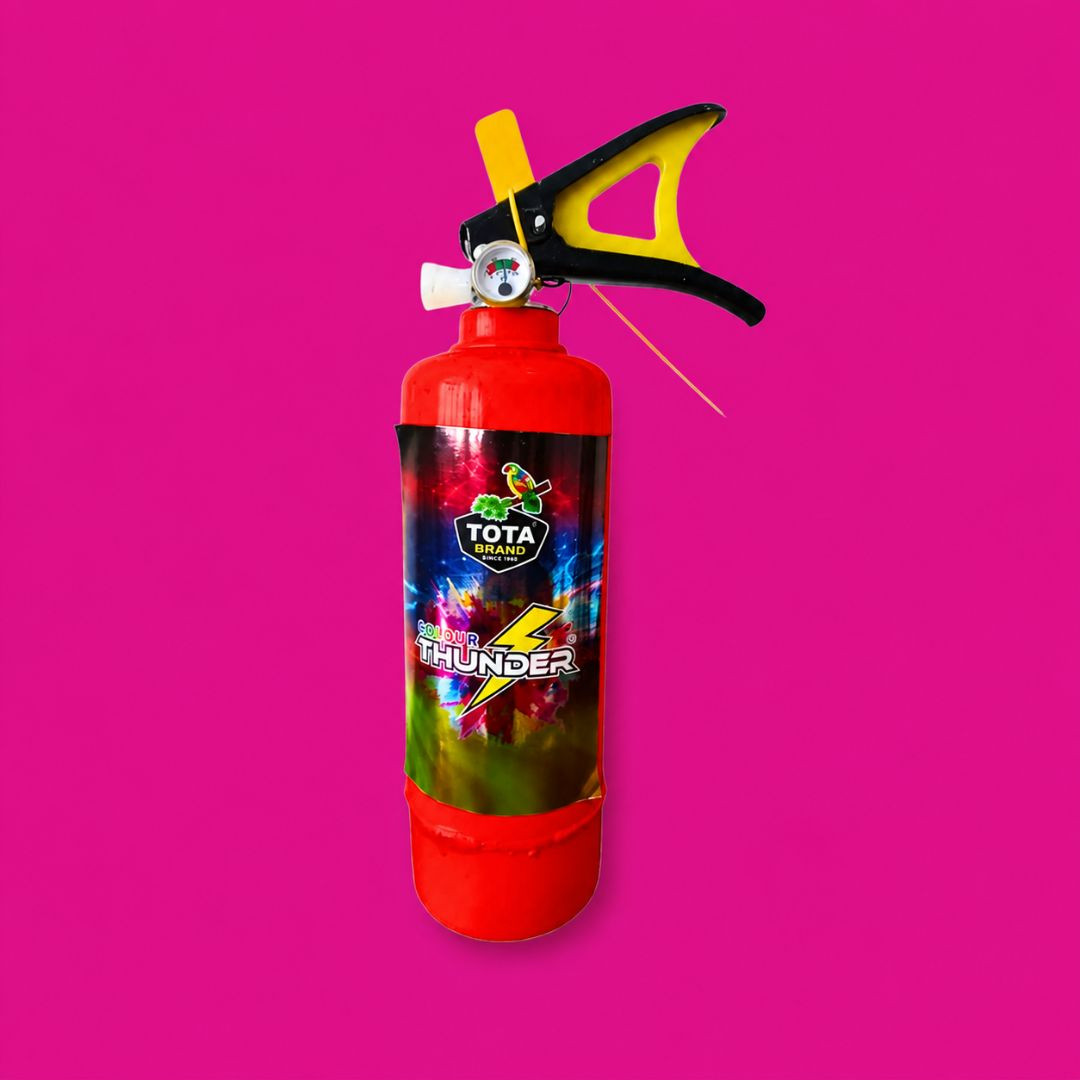 TOTA Thunder Gulal Spray Cylinder – 1kg | Assorted Colours | Holi Colour Cloud Gadget