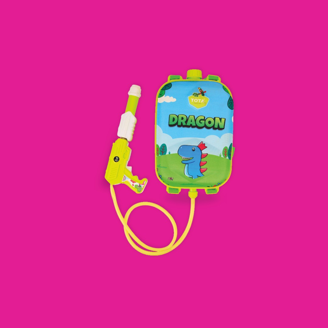 TOTA 1.2L Backpack Pichkari | 10m High-Pressure Holi Water Gun for Kids