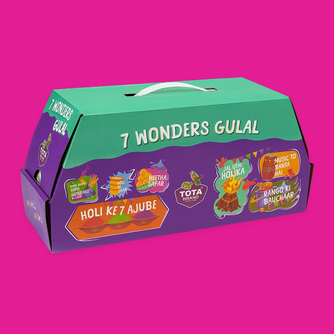 TOTA 7 Wonder Gulal Pack | NBRI Certified Herbal Holi Colours | 75g × 7 Pack