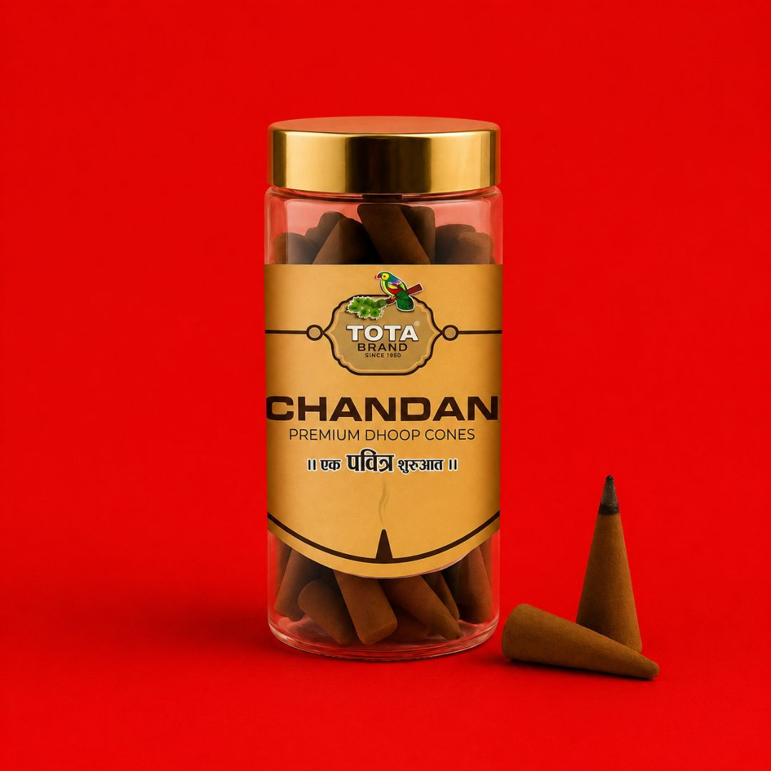 TOTA Premium Rose DHOOP Cones| Natural Rose Incense for Puja Cones