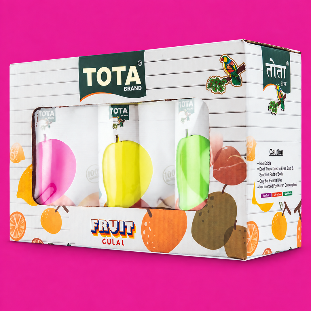 TOTA Fruit Gulal Gift Pack | 100% Natural Herbal Holi Colours with Fruity Fragrance