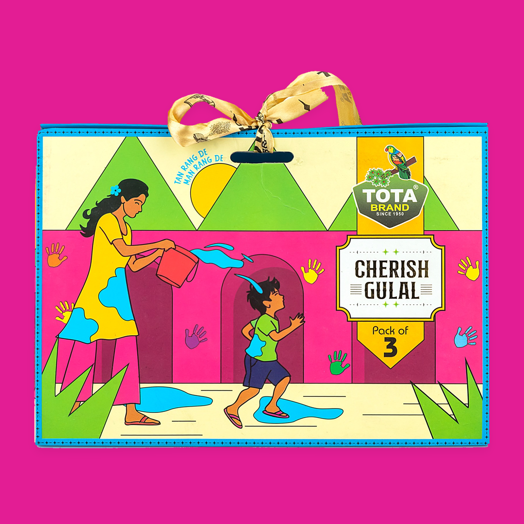 TOTA Cherish Holi Colour Gift Pack | Premium Organic Gulal Gift Set for Holi