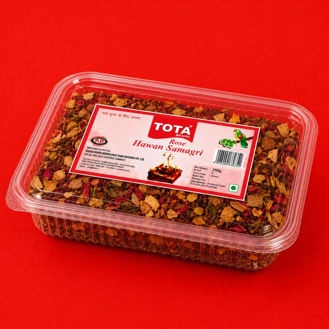TOTA Rose Hawan Samagri – Natural Herbal Blend for Pooja & Havan Rituals