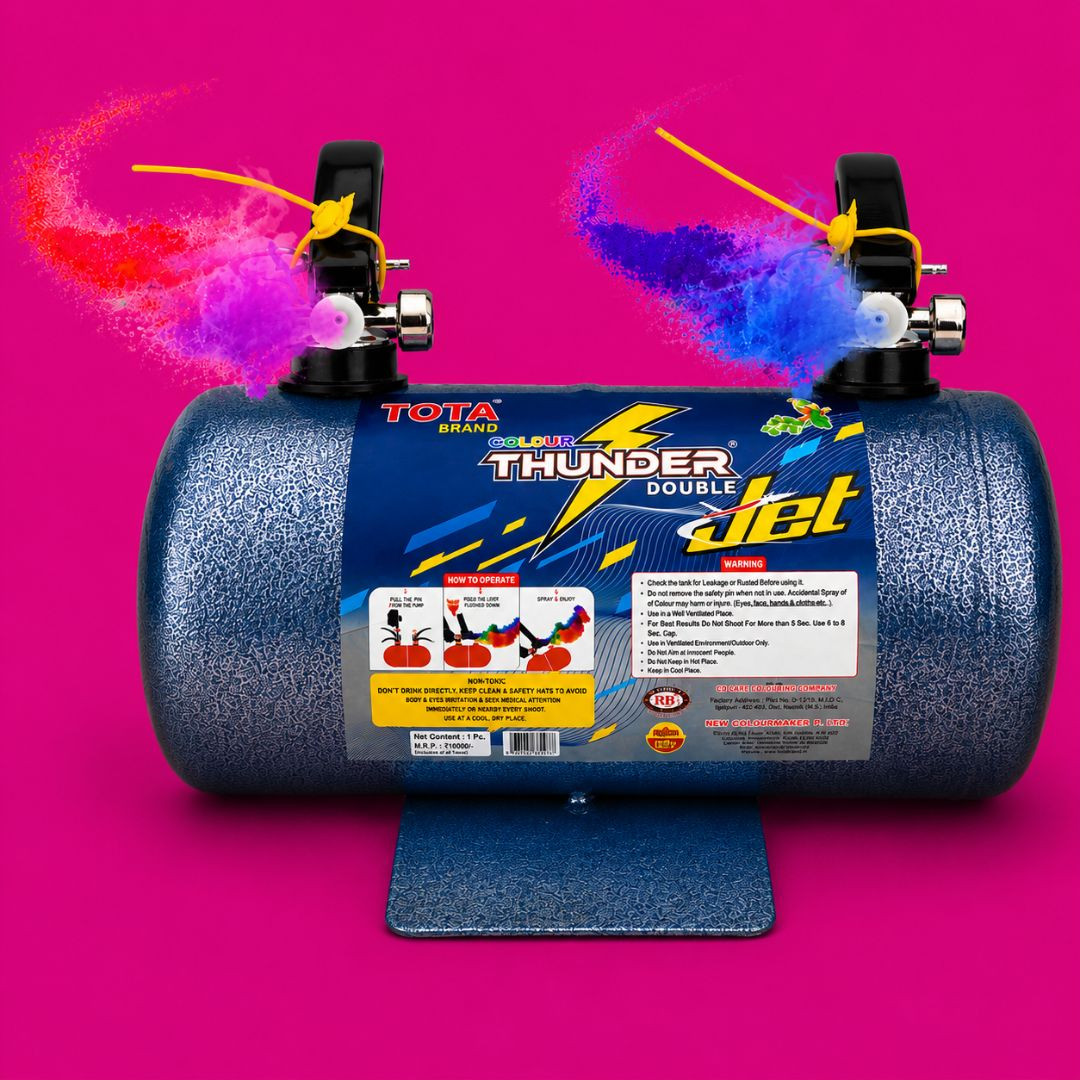 TOTA Thunder Double Jet – 7kg | Natural & Herbal Multicolour Holi Colour Cloud Gadget